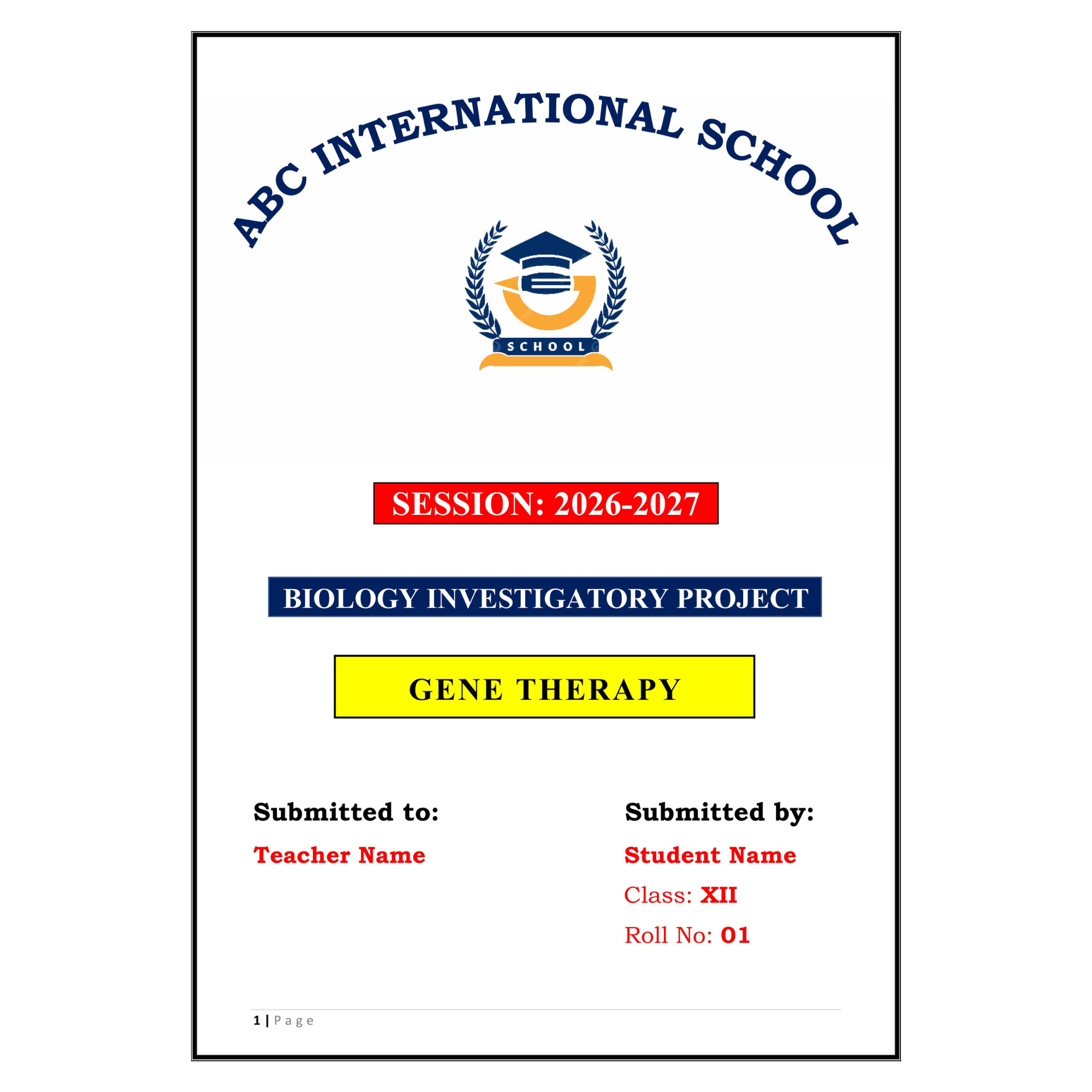 Gene Therapy Biology Project PDF