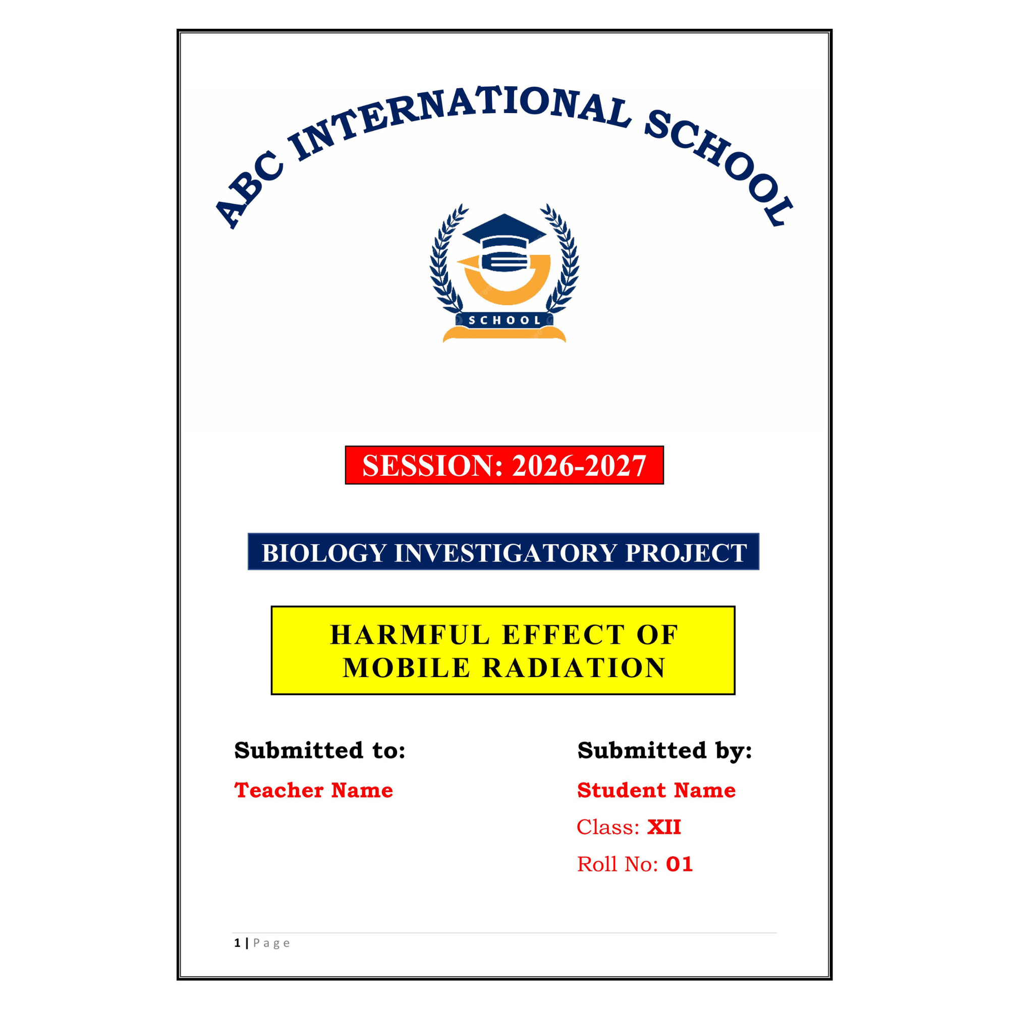Harmful Effect of Mobile Radiation Project PDF