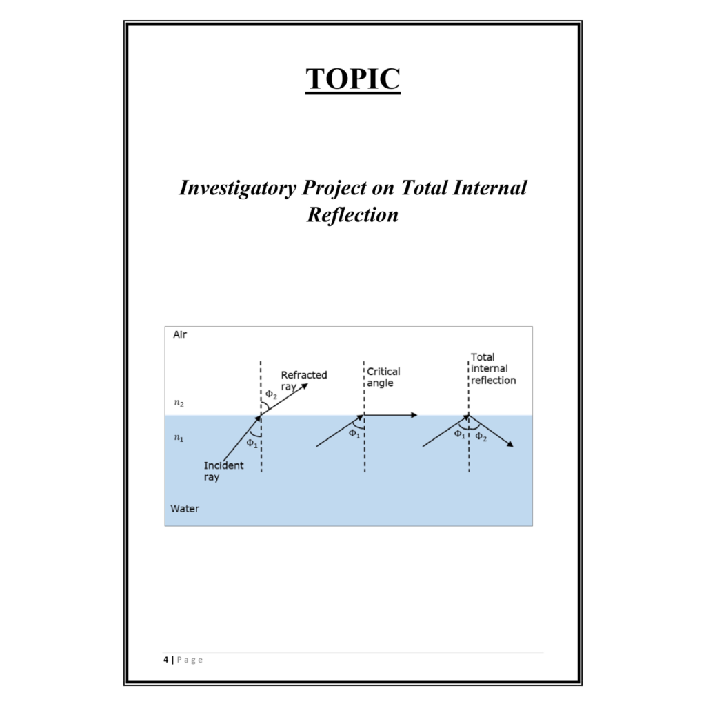Total Internal Reflection Project PDF - Knowledge Cycle PDF