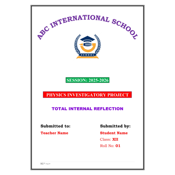 Total Internal Reflection Project PDF