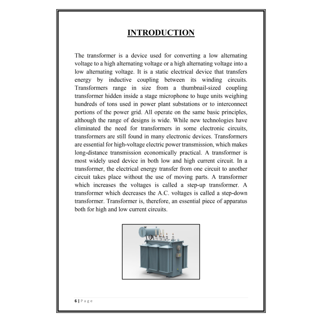 Transformer Project PDF - Knowledge Cycle PDF