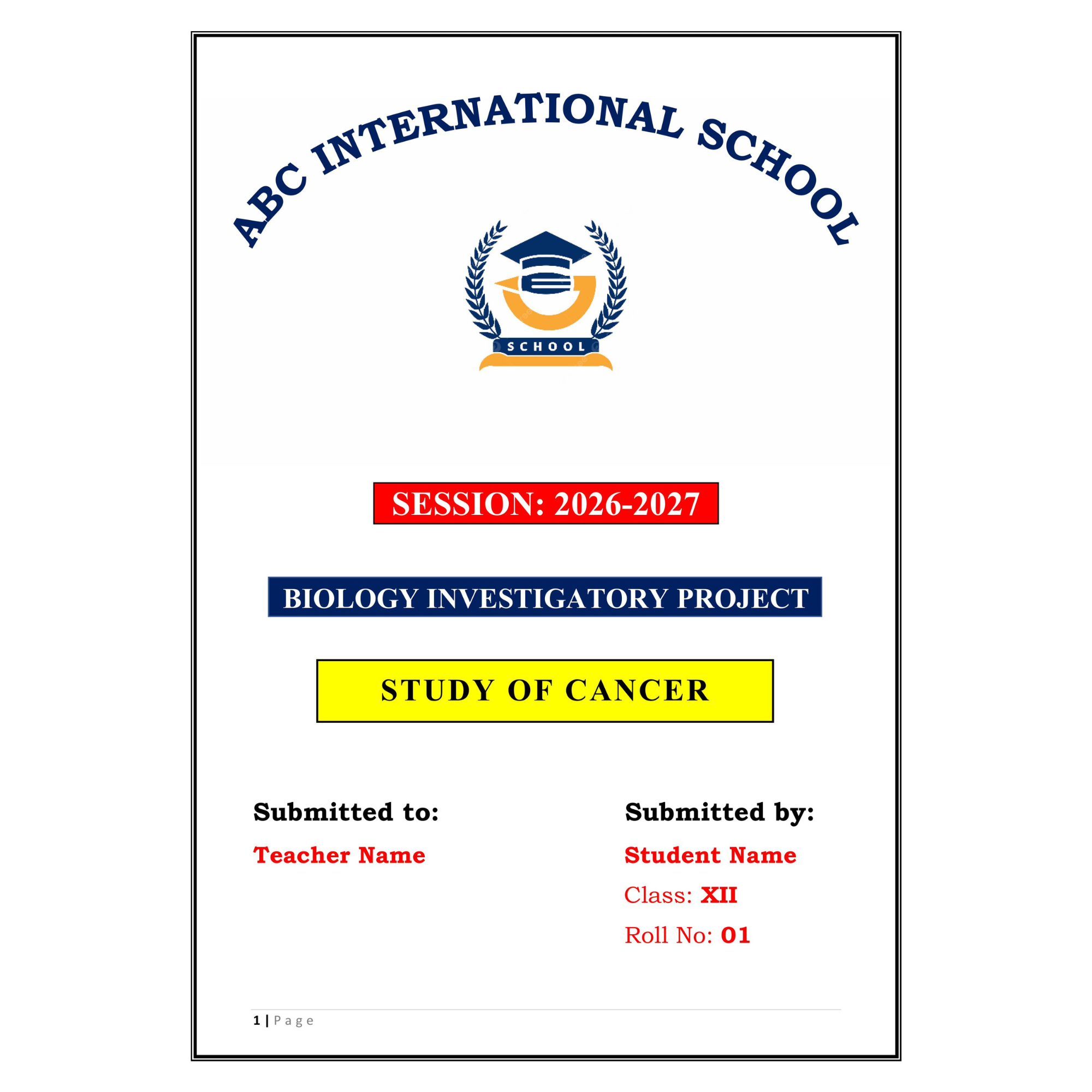 Study of Cancer Project PDF