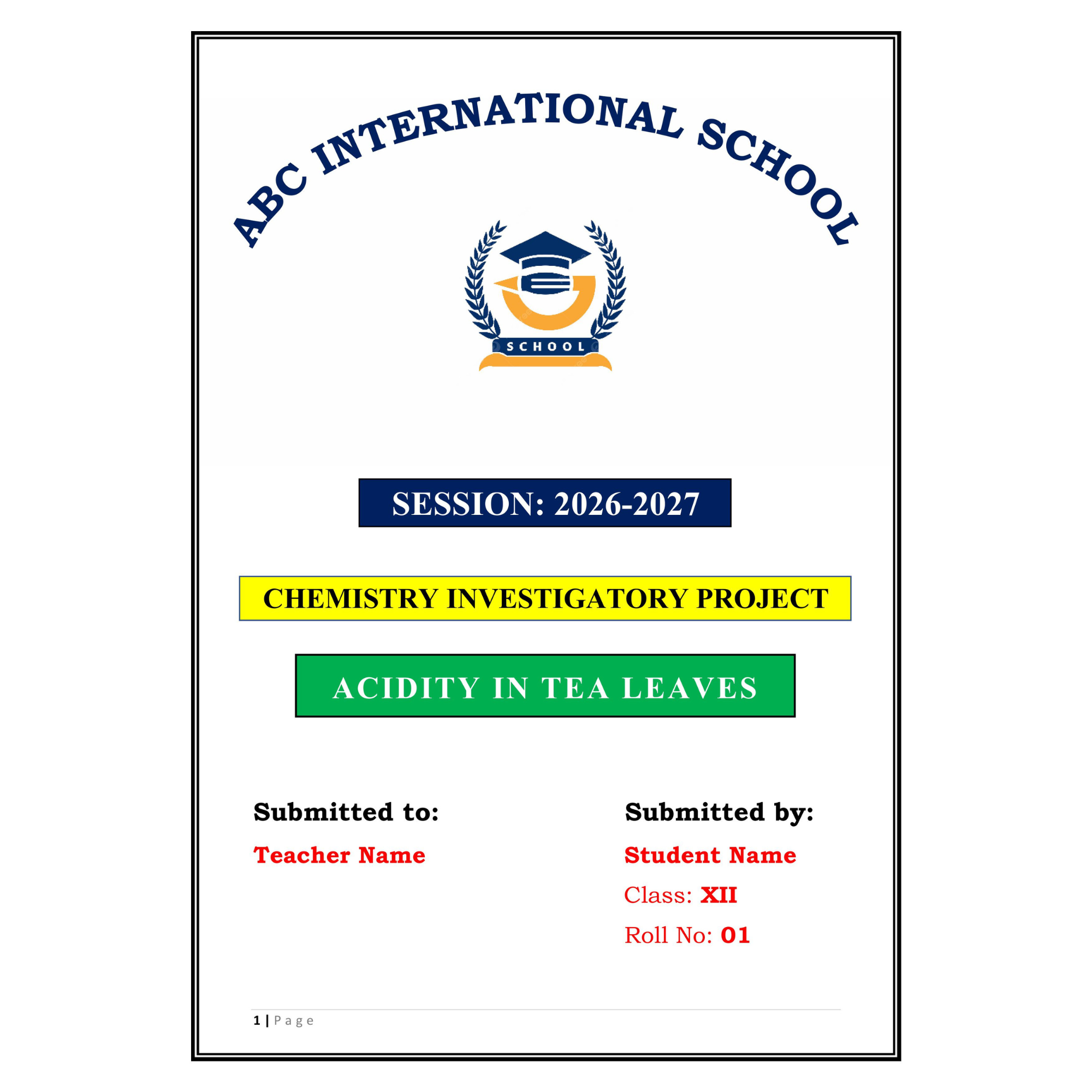 Acidity in Tea Leaves Project PDF