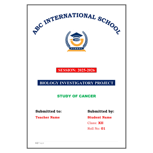 Study of Cancer Project PDF