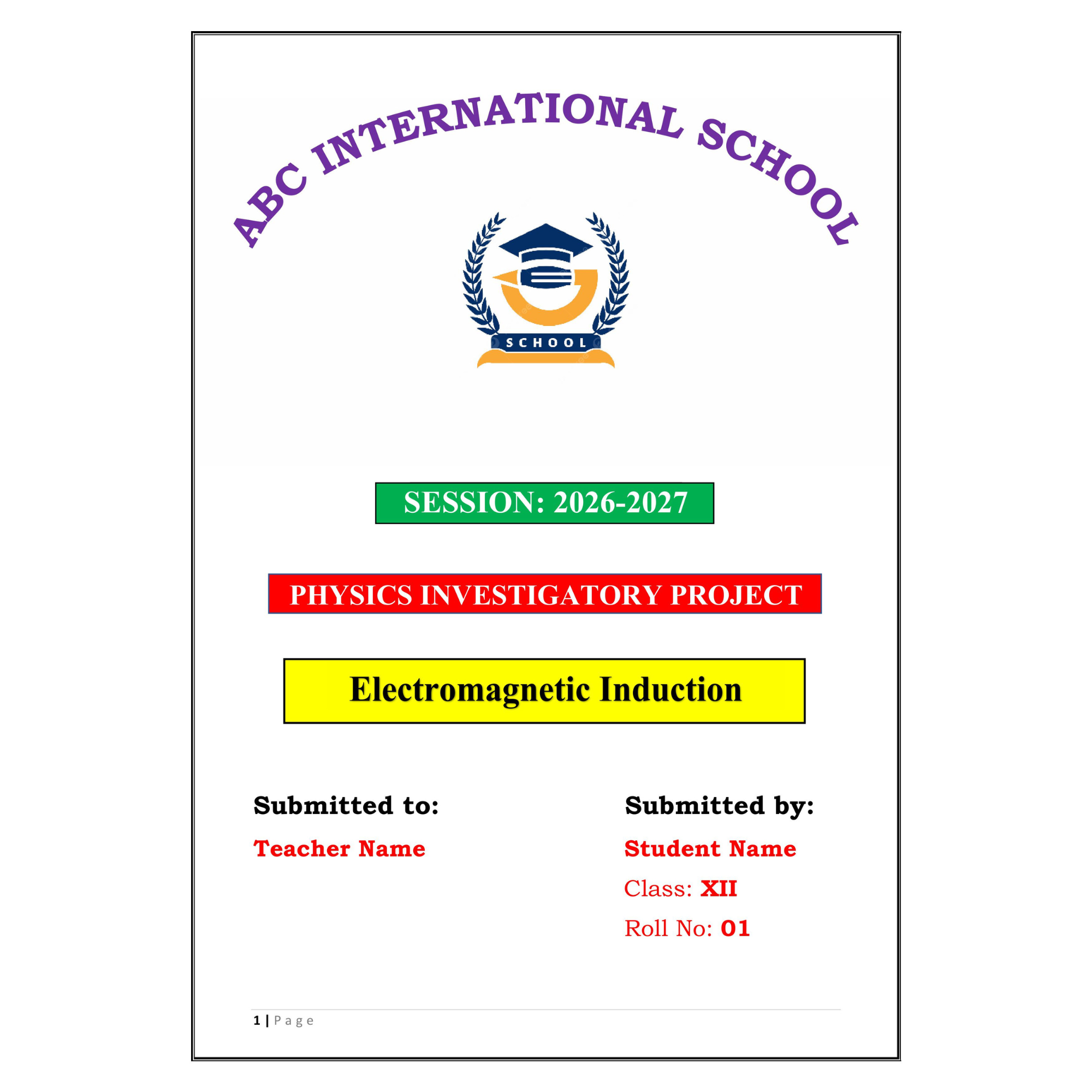 Electromagnetic Induction Project PDF