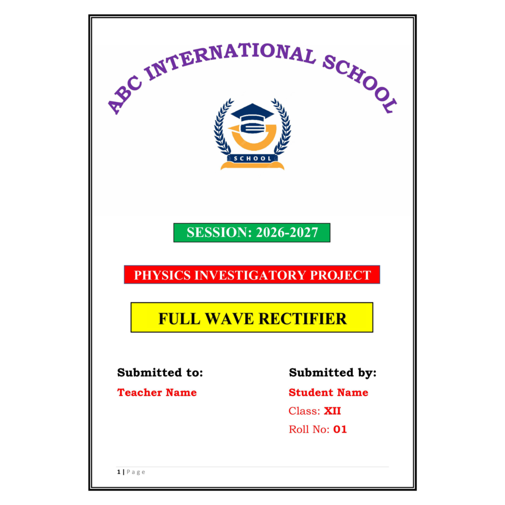 Full Wave Rectifier Project PDF - Knowledge Cycle PDF