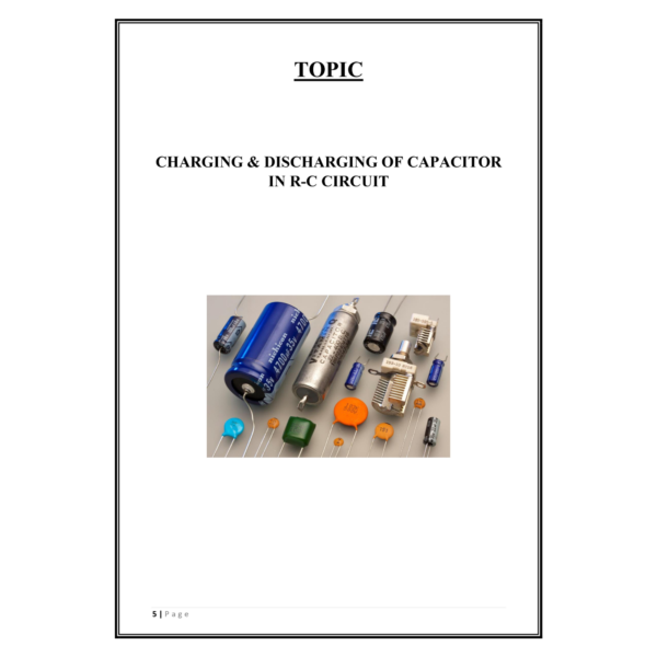 Charging and Discharging of Capacitor Project PDF - Image 4