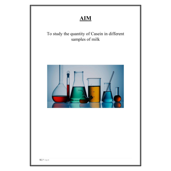 To Study the Quantity of Casein in Different Samples of Milk Project PDF - Image 4