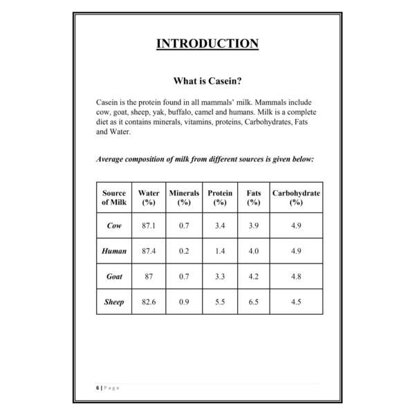 To Study the Quantity of Casein in Different Samples of Milk Project PDF - Image 5