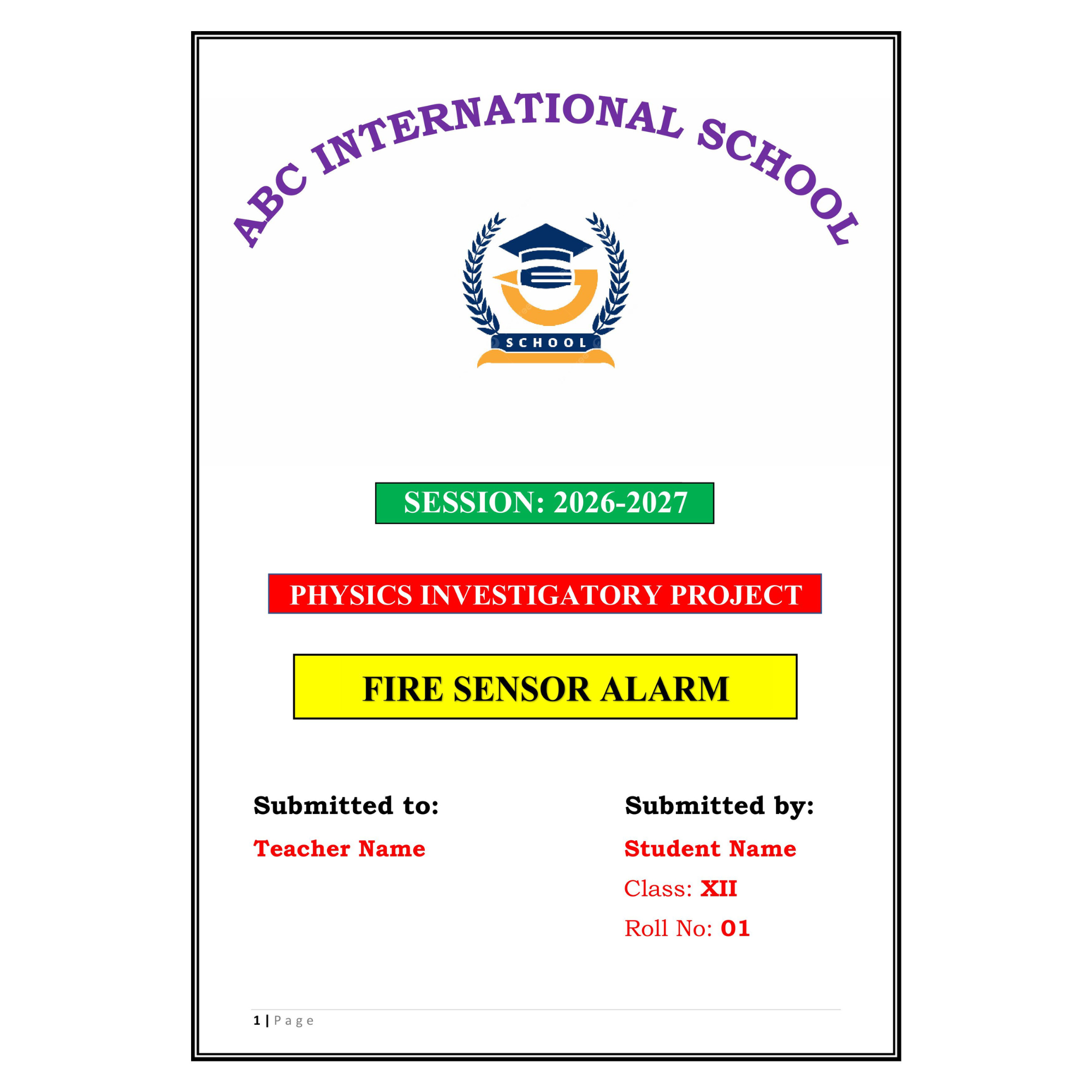 Fire Sensor Alarm Project PDF